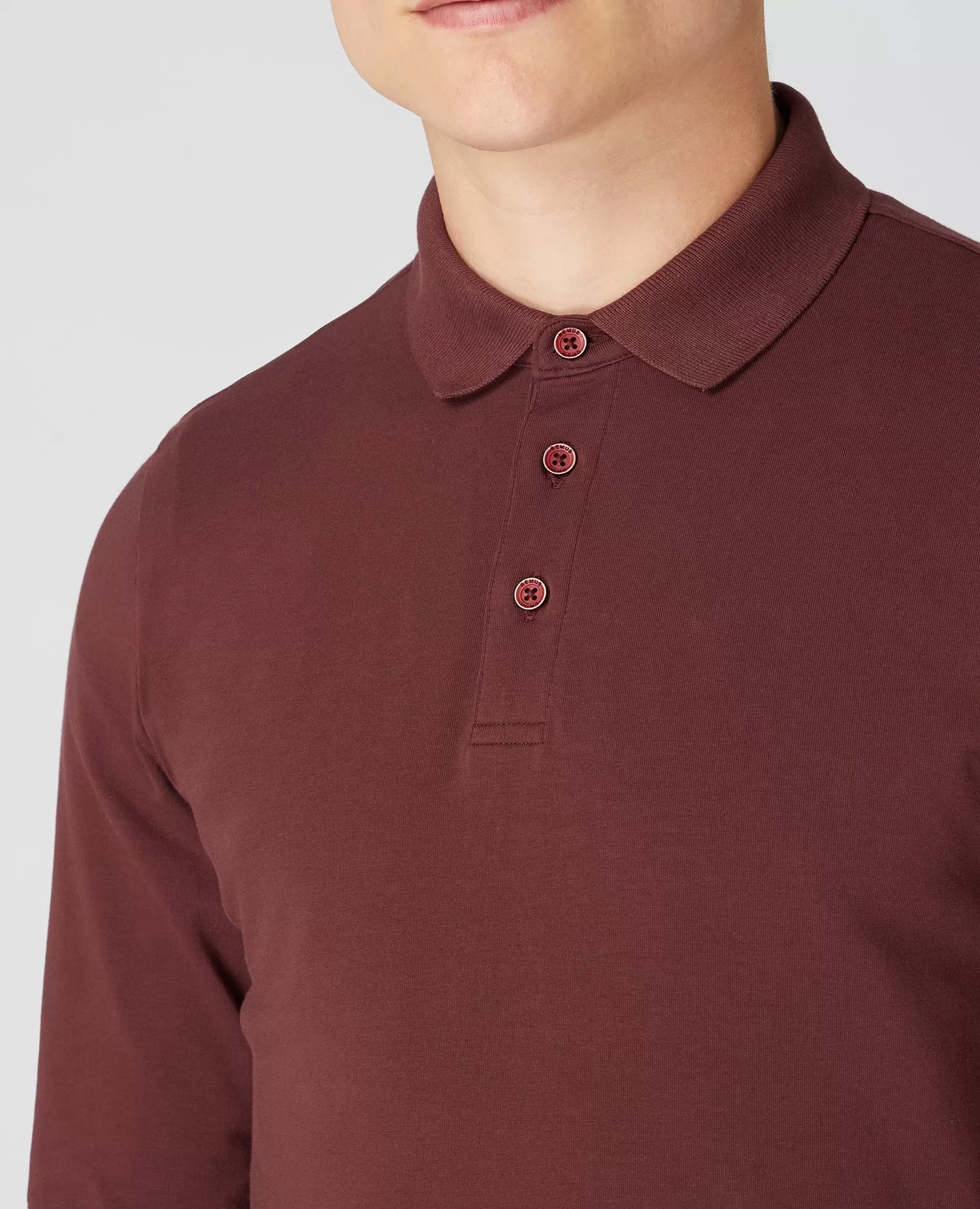 REMUS UOMO Cotton Stretch Polo Shirt/Brick - New AW23