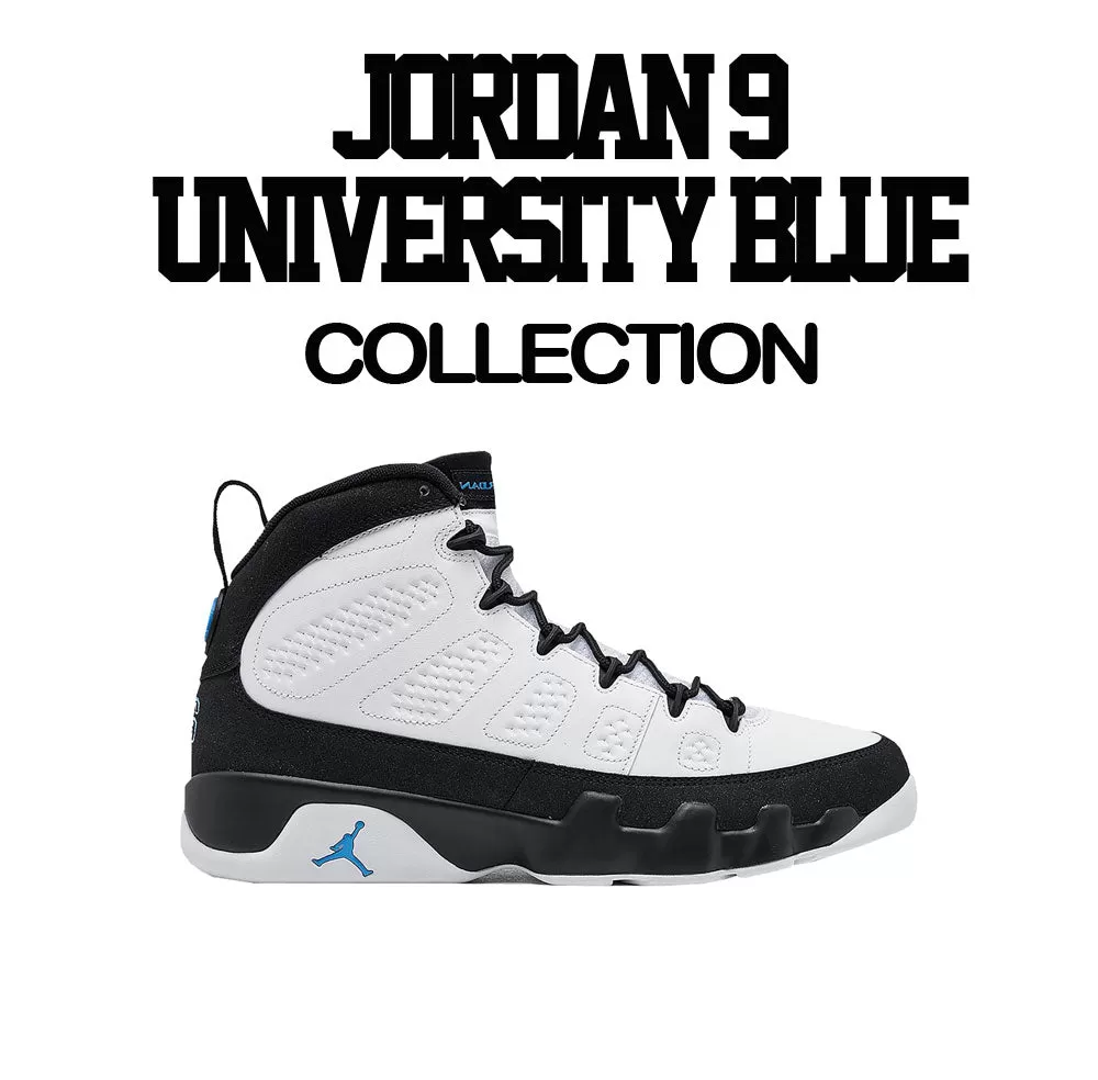 Retro 9 University Blue Shirt - Dripping Greatness - Black