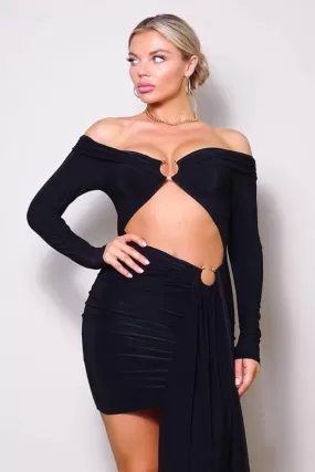 Ring Out Off Shoulder Mini Dress