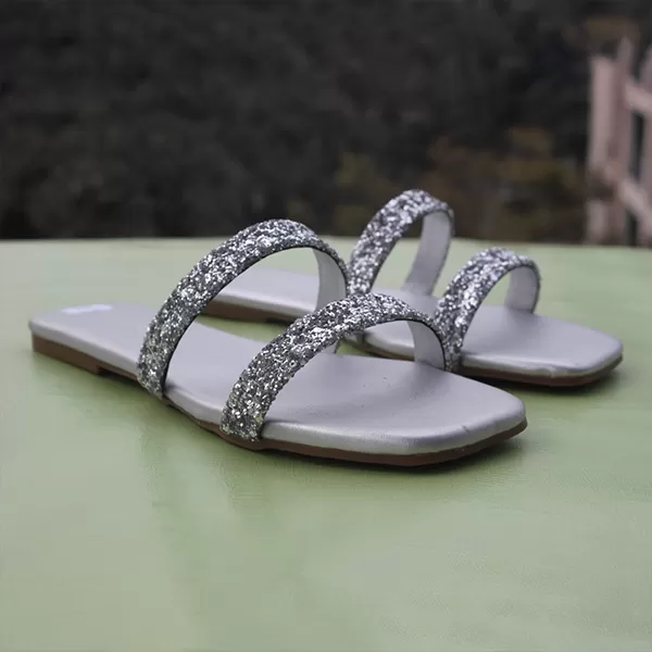 Sliver Fancy Slippers for women