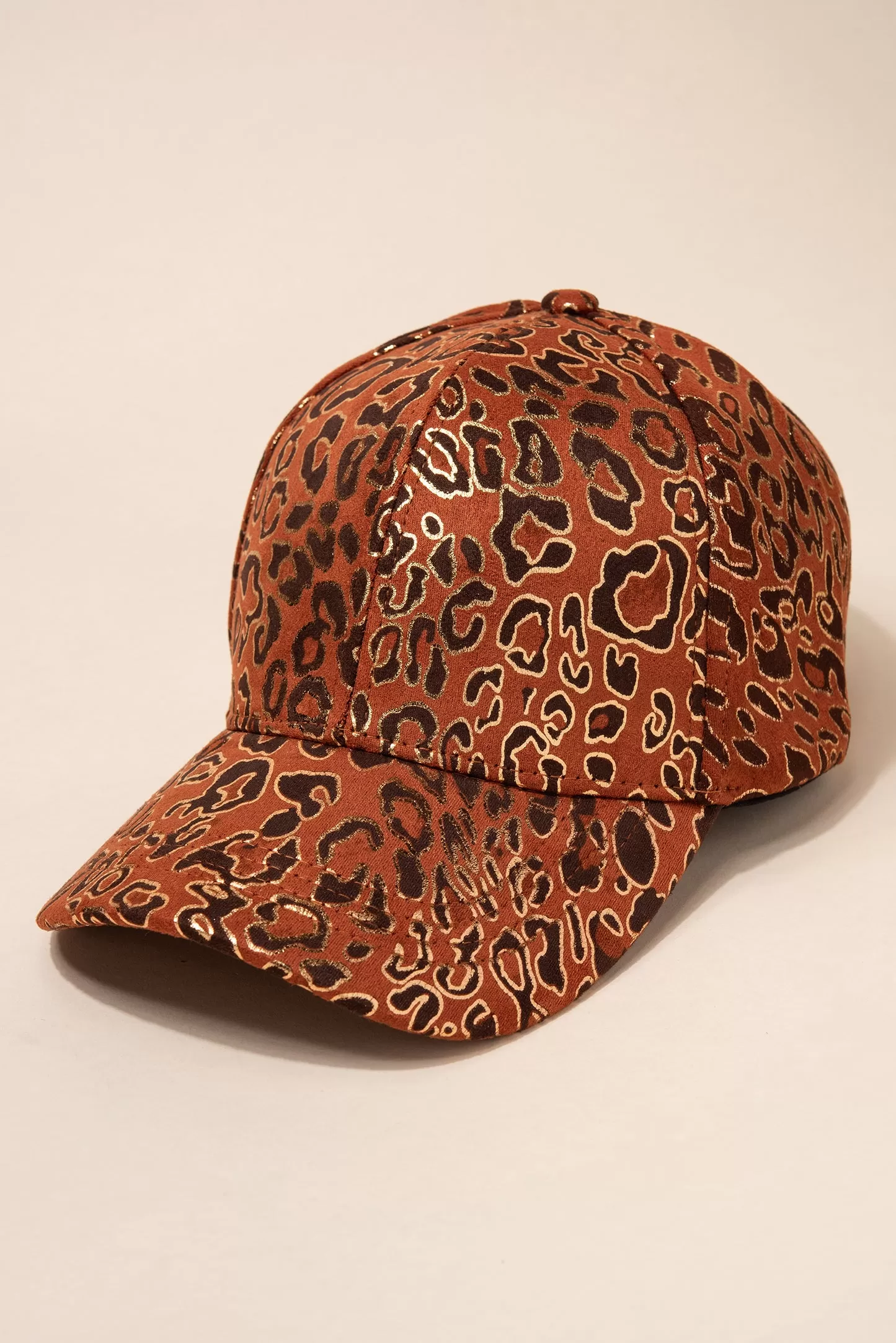 Soft Leopard Cap with Foil Detail