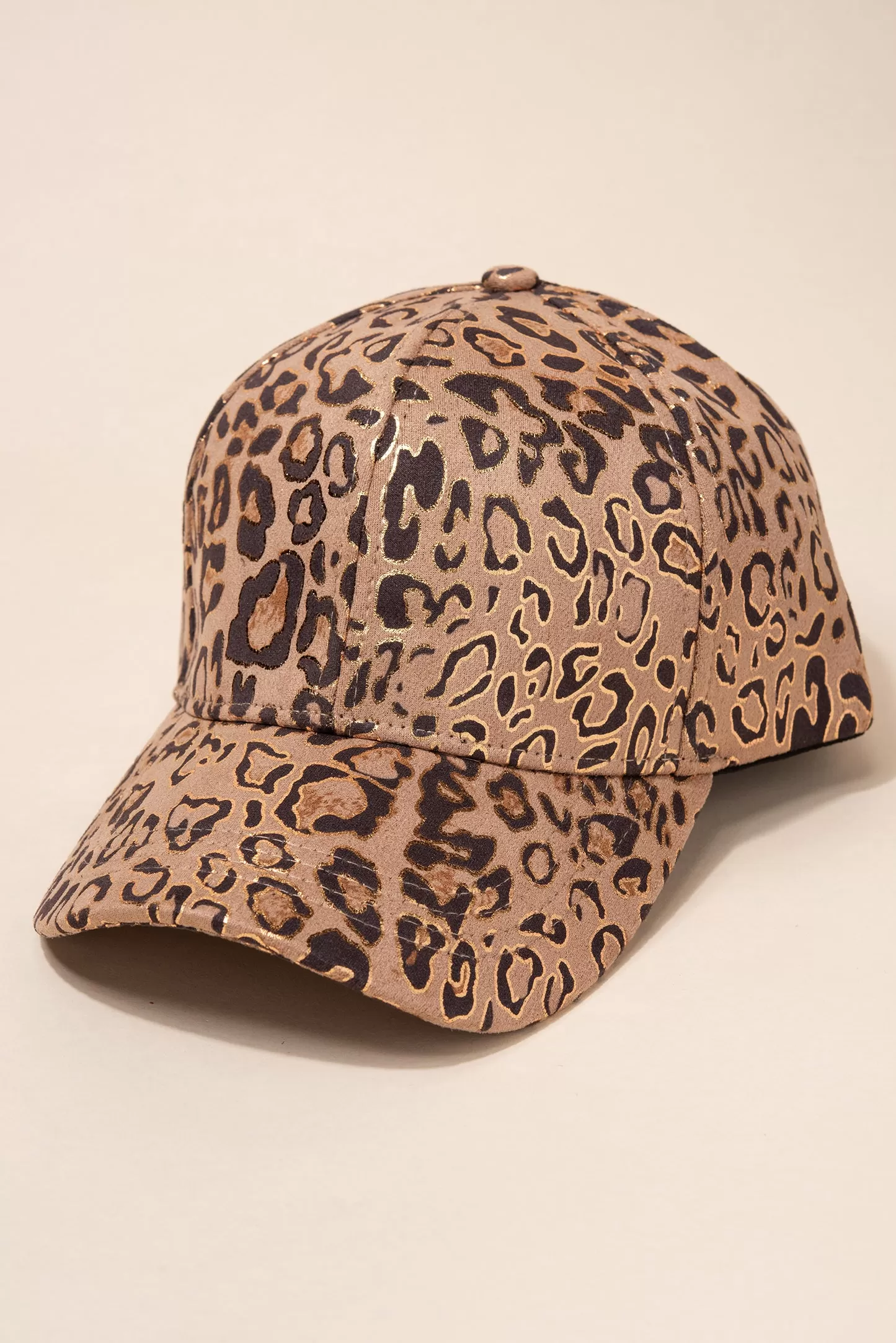 Soft Leopard Cap with Foil Detail