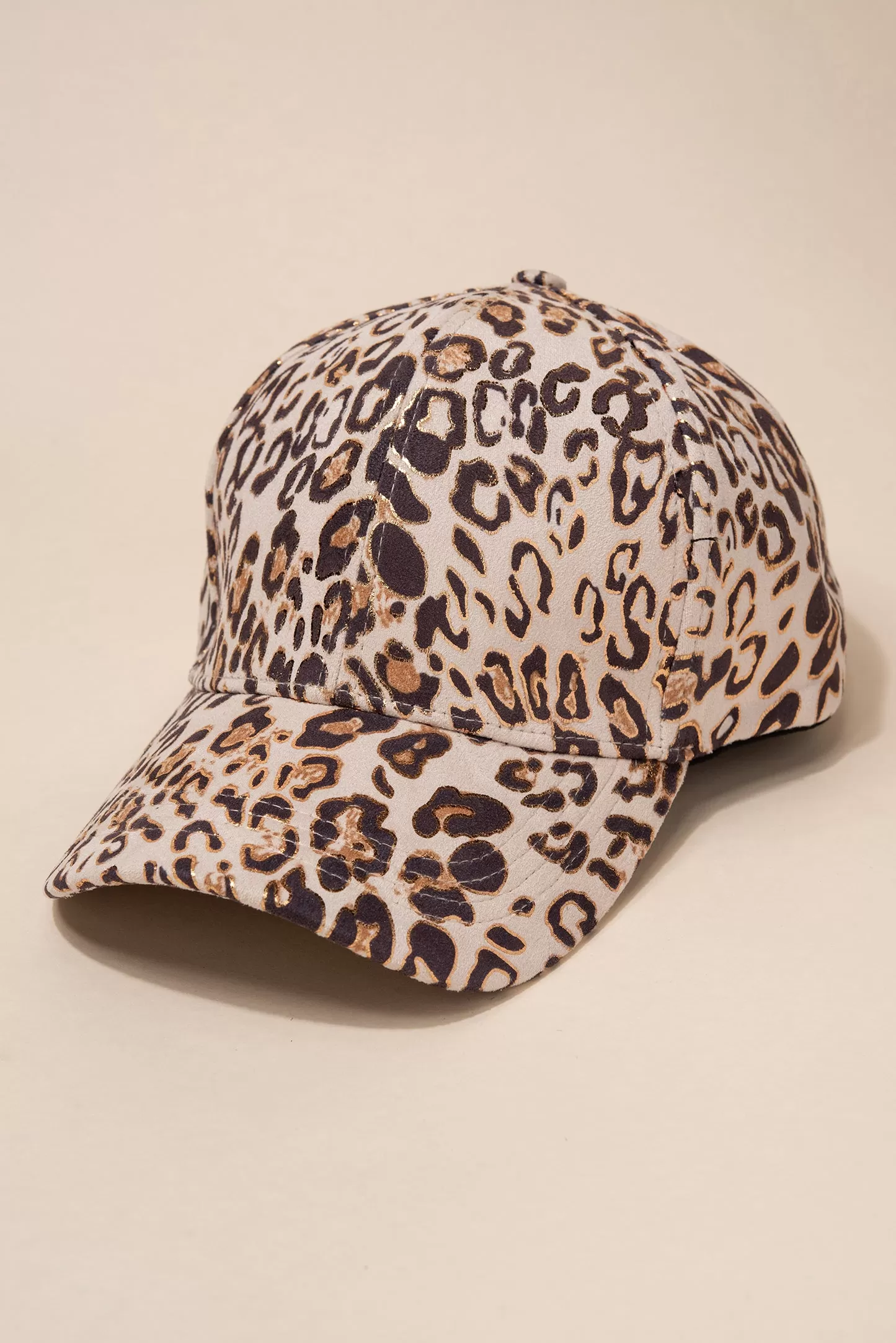 Soft Leopard Cap with Foil Detail