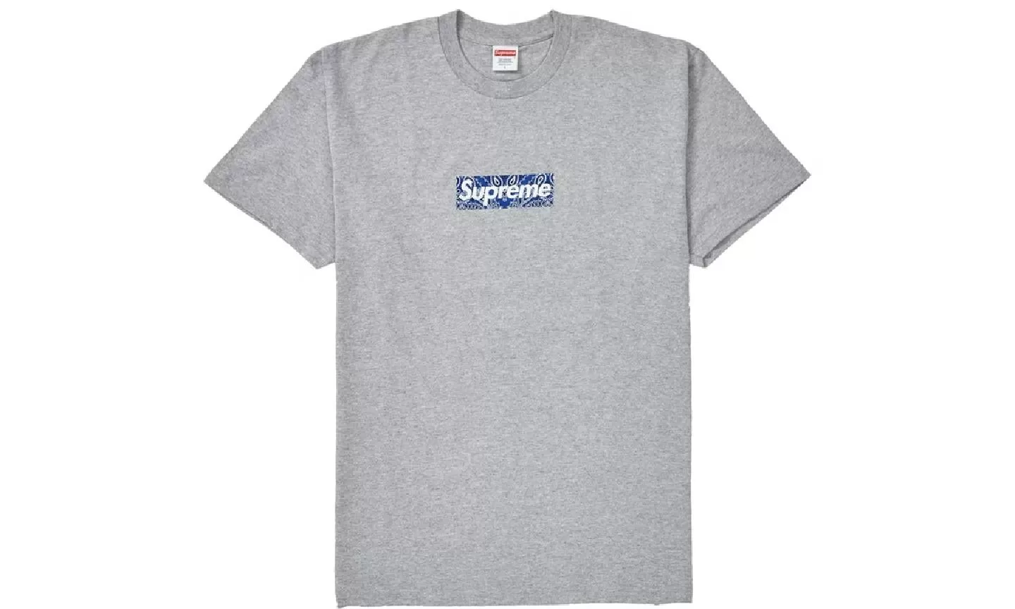 Supreme Bandana Box Logo Tee Heather Grey