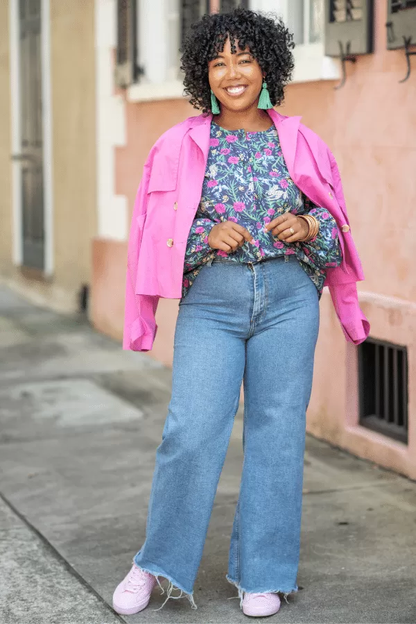 The Capri Top in Navy Safari Print