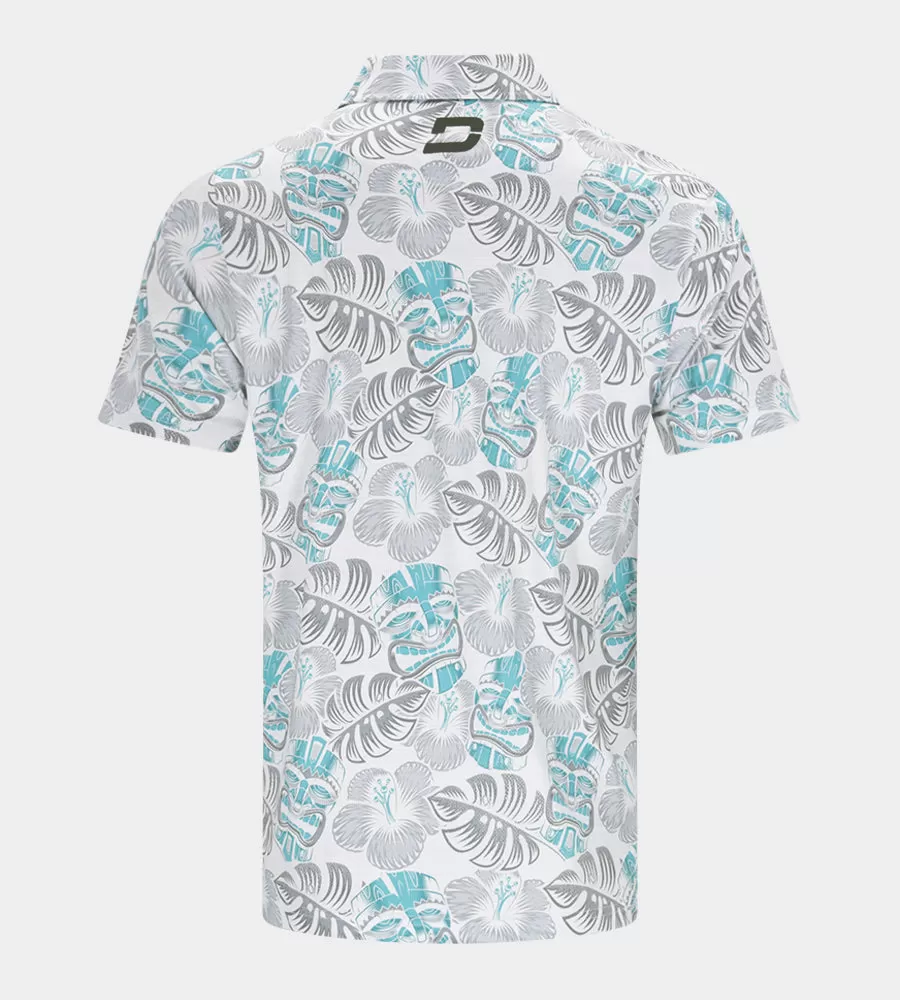 TIKI POLO - WHITE / TEAL