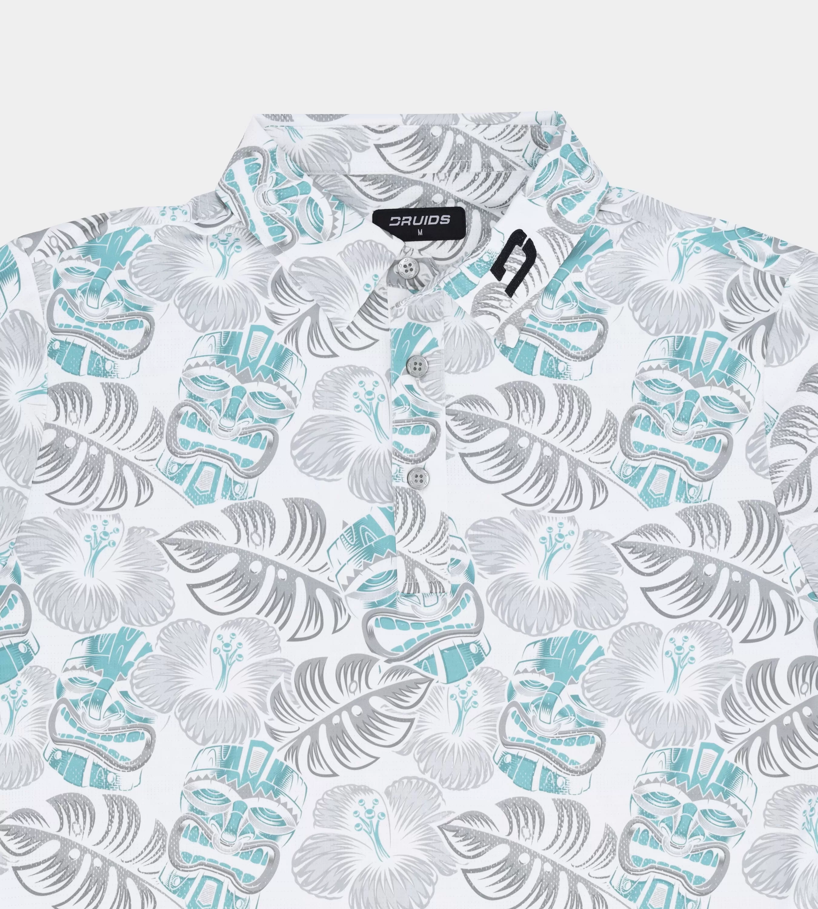 TIKI POLO - WHITE / TEAL