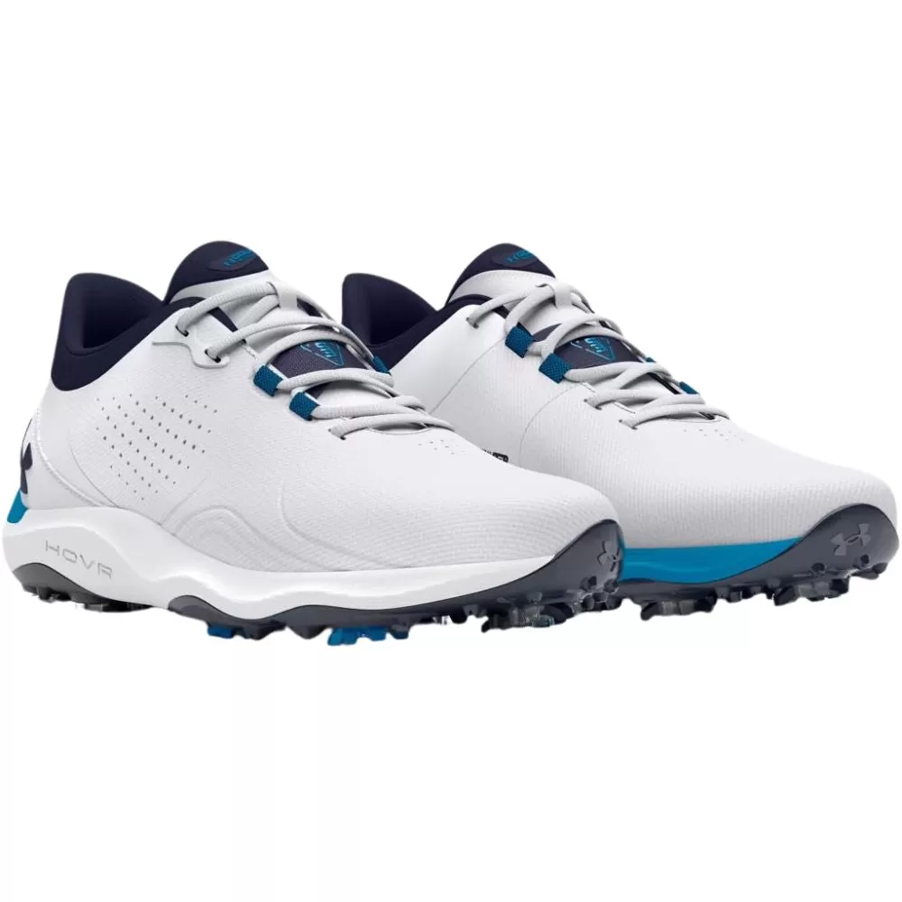 Under Armour Men's UA Drive Pro Golf Shoes - White/Capri/Midnight Navy