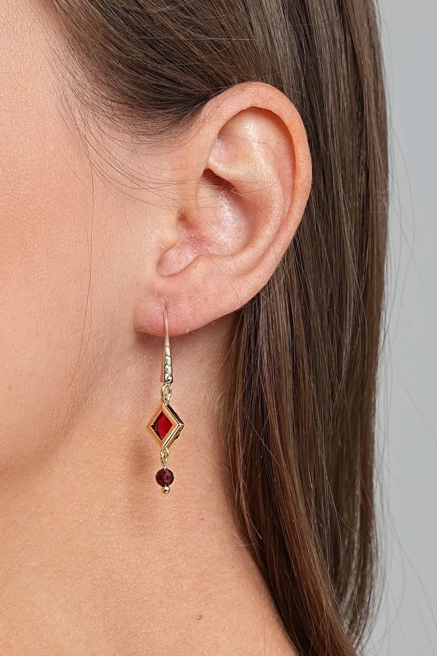 Victoria Ruby Drop Earrings