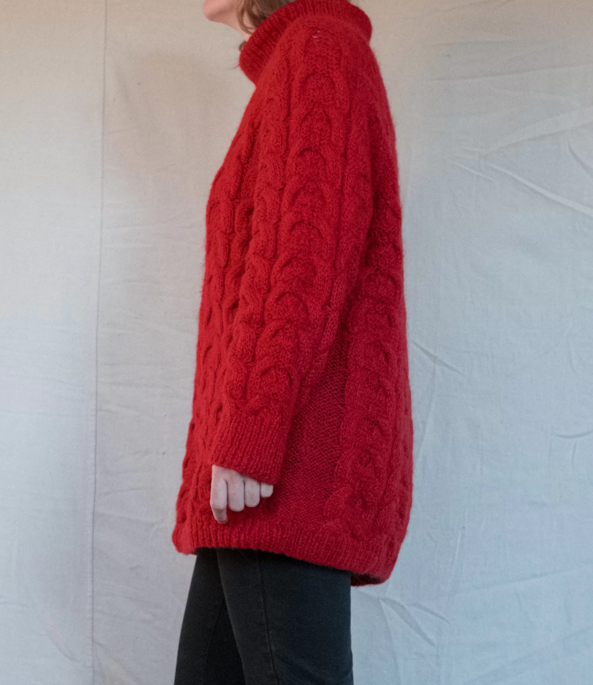 Vintage EXPRESS Chunky Cable Knit Sweater (S/M)