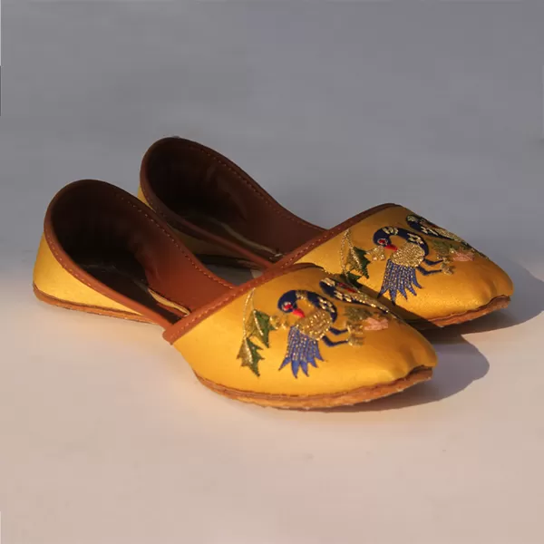 Yellow Fancy & Stylish Khussa for women